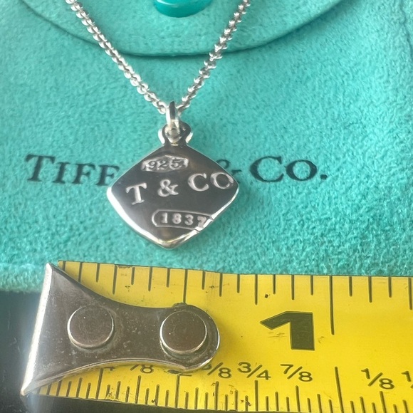 Tiffany & Co. π GIFTABLE 18β Necklace RARE 925 Silver +Pouch, BOX & Bag - Picture 7 of 17